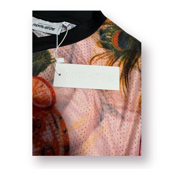 F*cking‎ Awesome Kevin Bradley Ganesh Moto Long Sleeve Mesh Shirt All Over Print - Picture 3 of 6